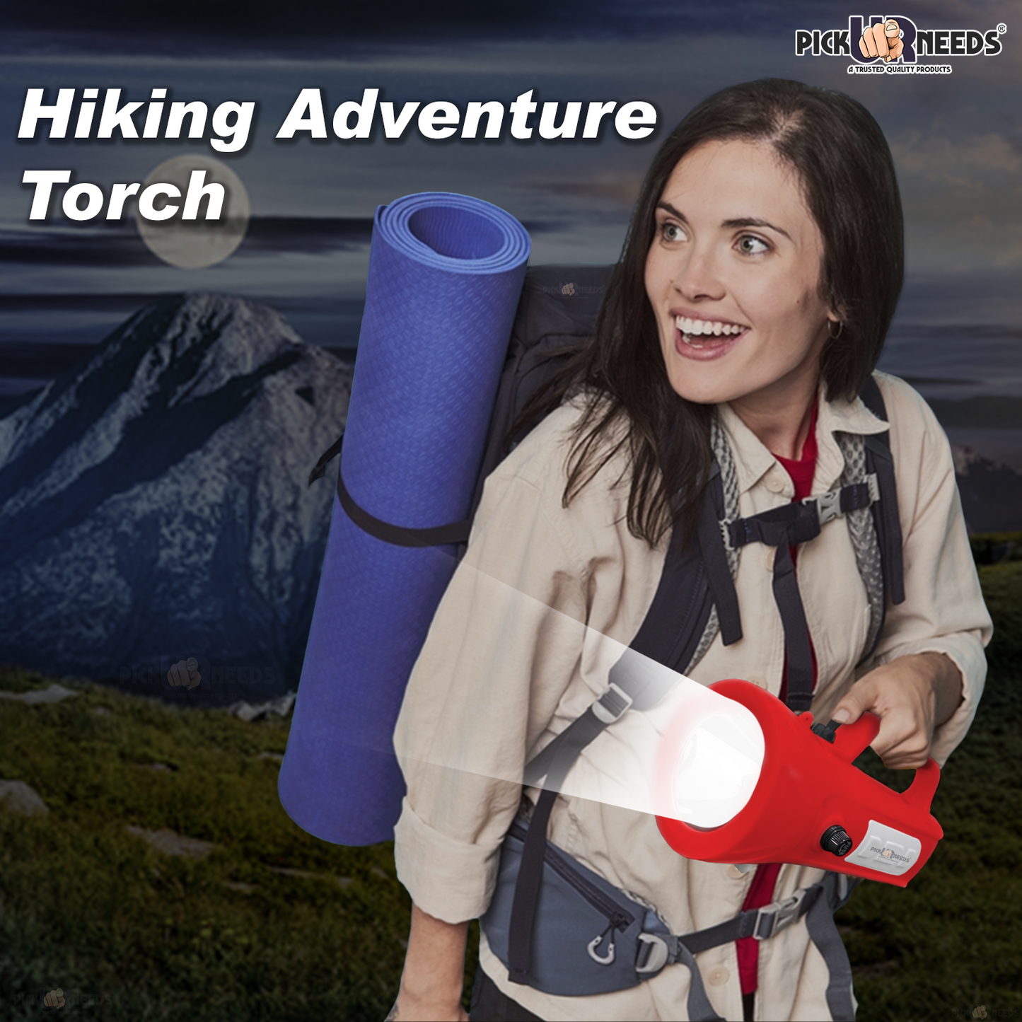 Pick Ur Needs Emergency Rechargable Torch Long Range Search Light 150W+Side COB 6 hrs Torch