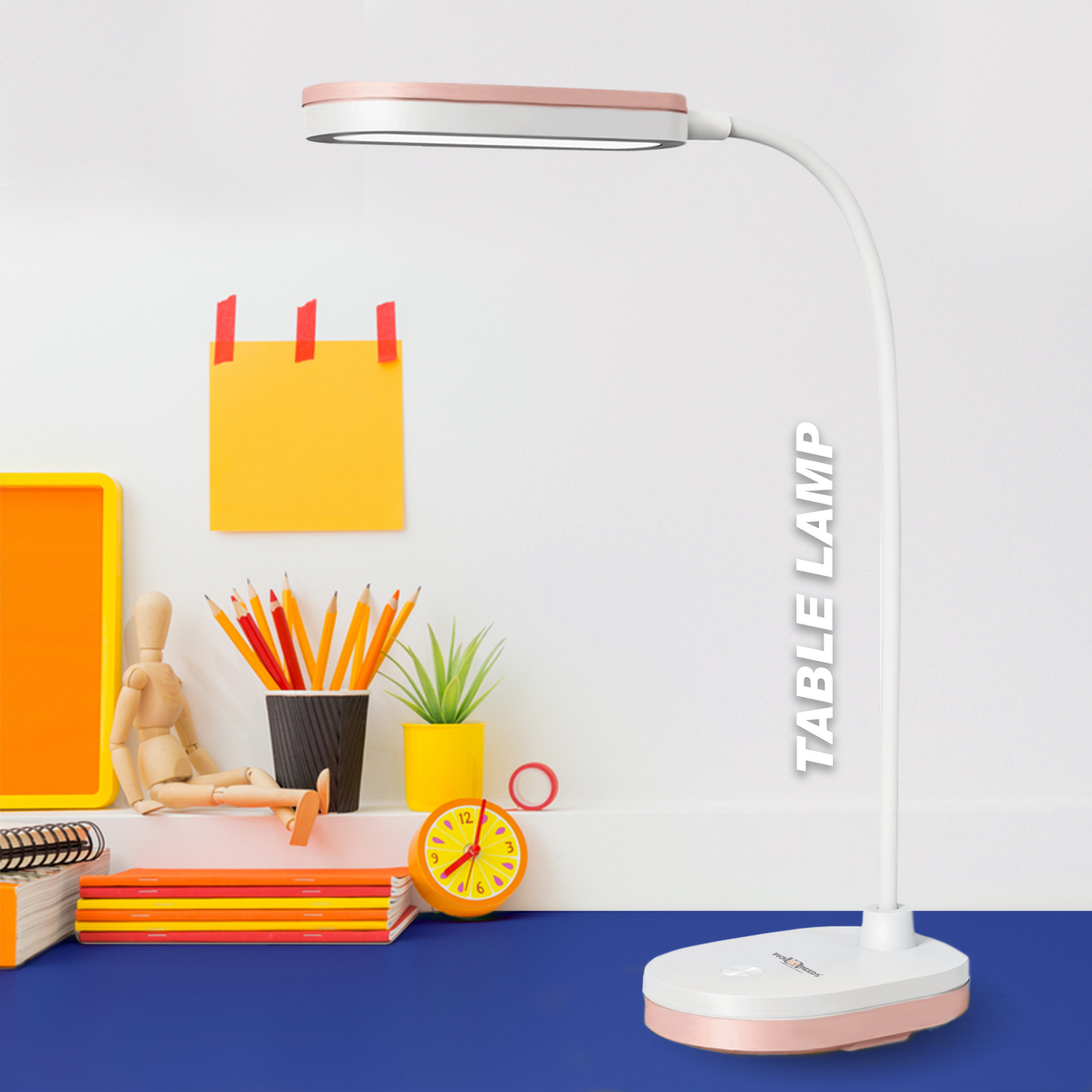 Pick Ur Needs LED Rechargeable Table Study Desk Touch Warm Night Light Dimming Reading Lamp Table Lamp (20 cm, Blue)