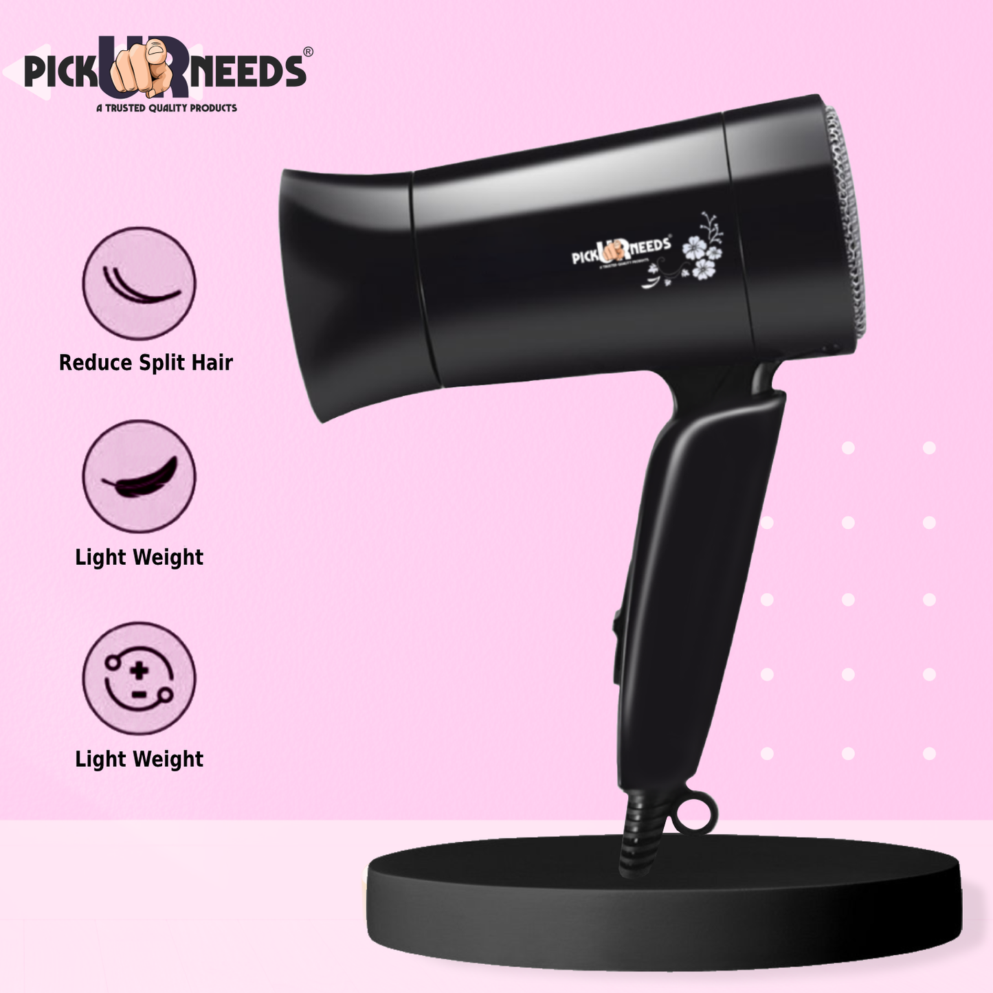 Pick Ur Needs 1800 Watt Professional Lightweight Stylish Salon Hair Dryer For Men & Women