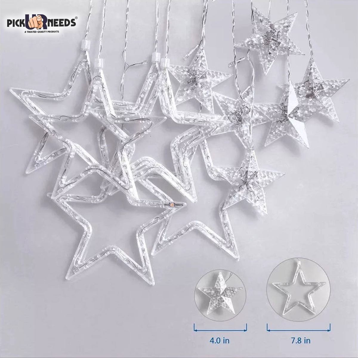 Pick Ur Needs 138 LEDs Multicolor Star Light Flickering Smart Lighting For Home Decor (Pack of 2)