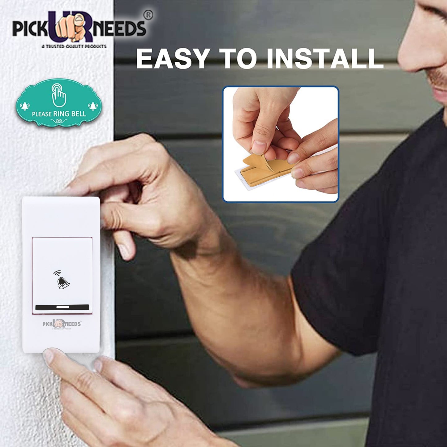 Pick Ur Needs Oval Shape Design Wireless Cordless Calling Remote Door Bell For Home/Shop/Office Wireless Door Chime