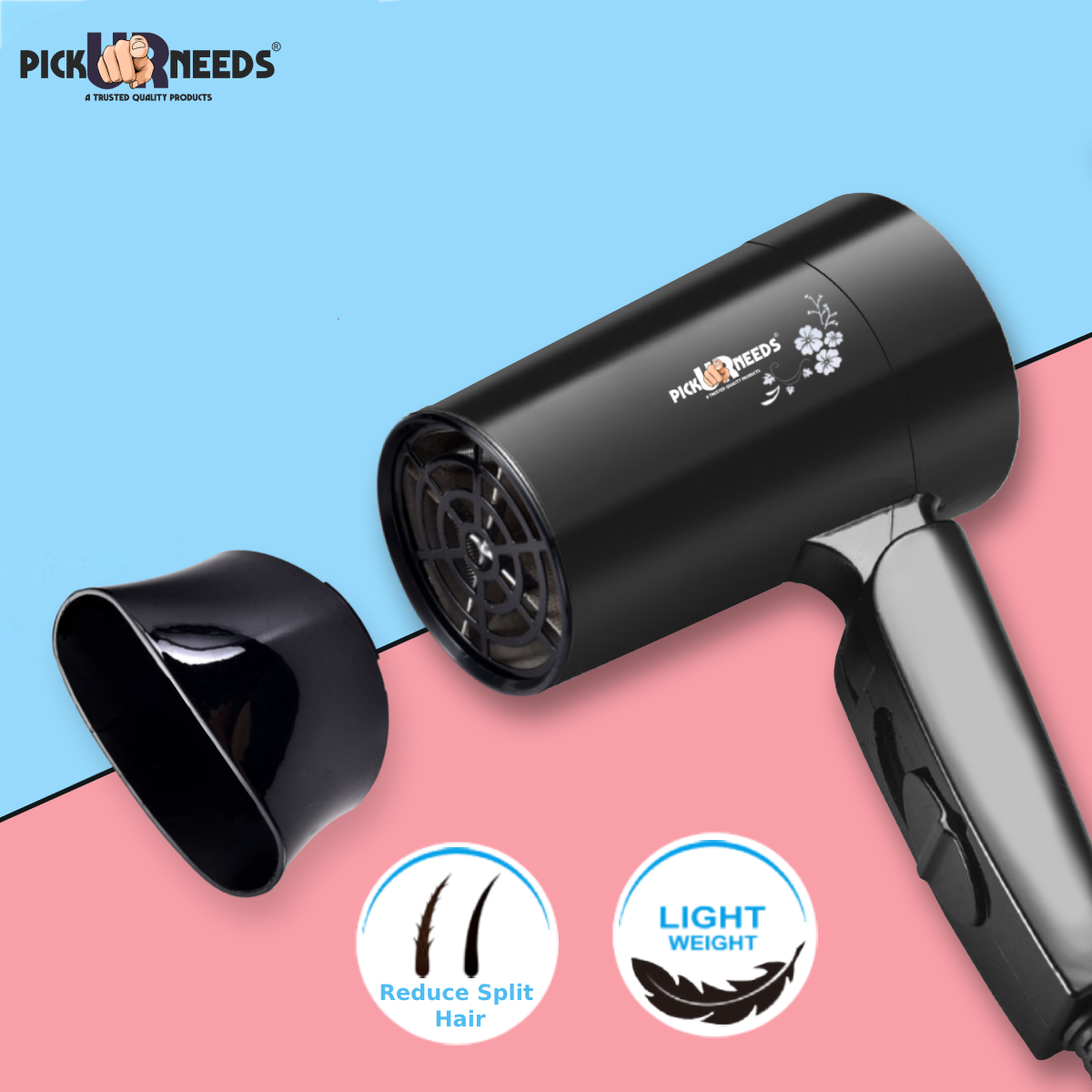 Pick Ur Needs 1800 Watt Professional Lightweight Stylish Salon Hair Dryer For Men & Women