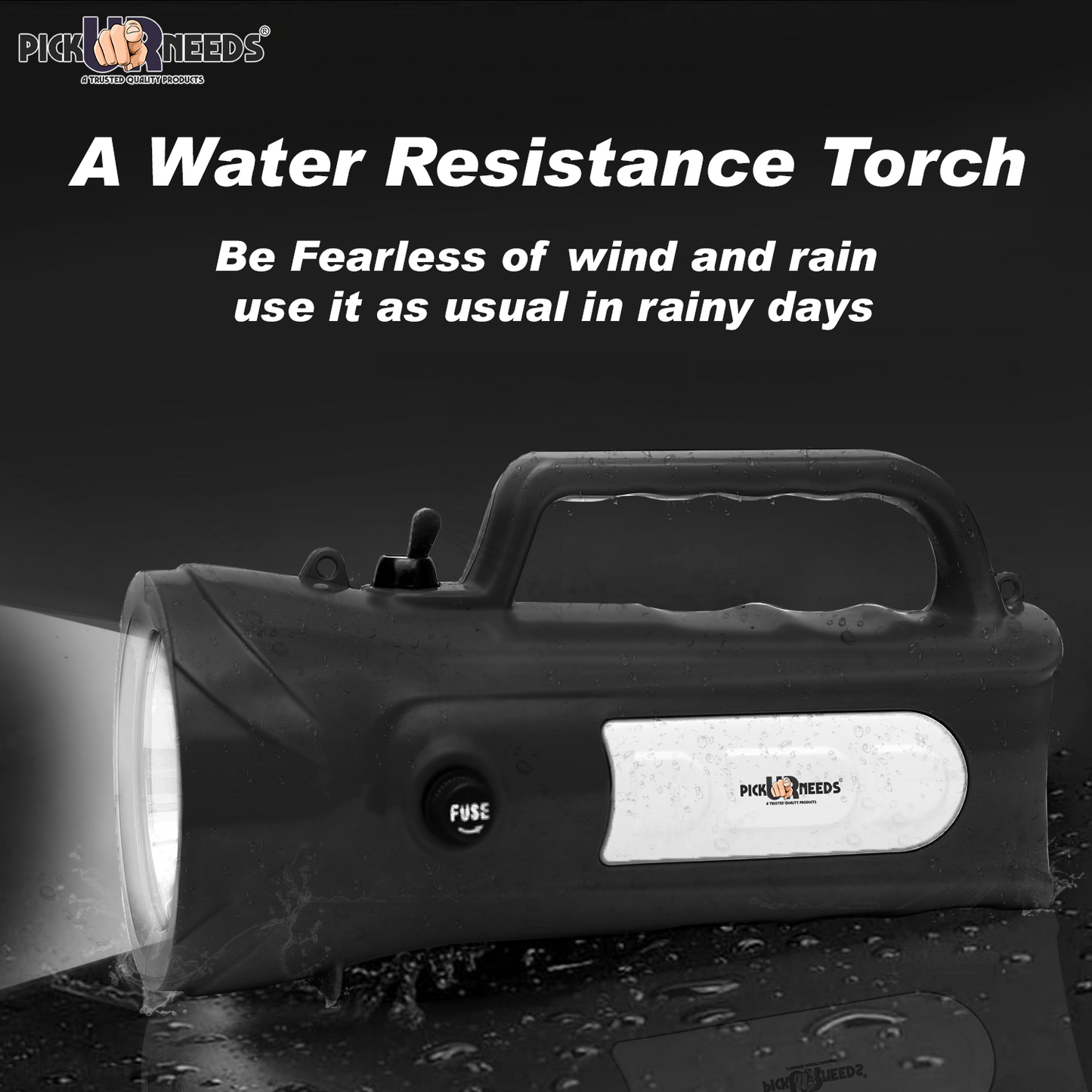 Pick Ur Needs Emergency Rechargable Torch Long Range Search Light 150W+Side COB 6 hrs Torch