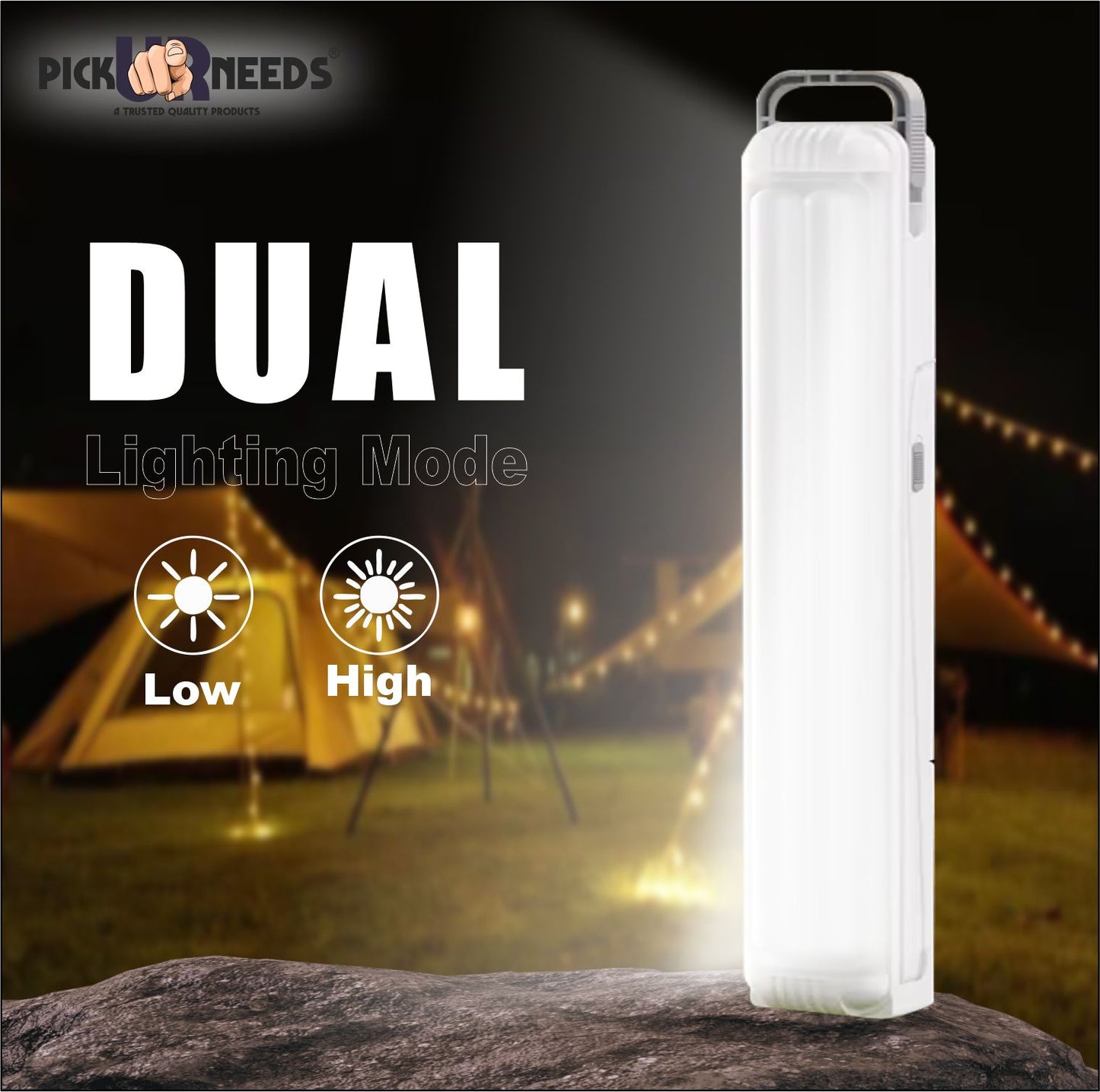 Pick Ur Needs Rechargeable Home Delight Rechargeable Long Tube Light with 15 Hours Backup 15 hrs Flood Lamp Emergency Light (White)