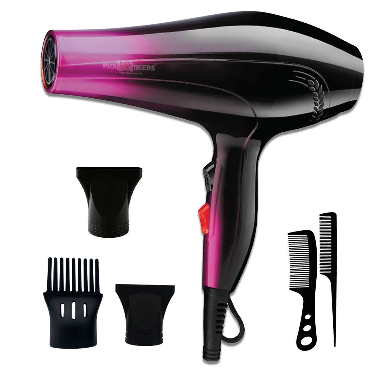 Pick Ur Needs Rocklight 3500watt Powerful Professional Hair Dryer Styling Tools Hot/Cold Wind With Air Collecting Nozzle(Mix Color) Hair Dryer (3500 W, Multicolor)