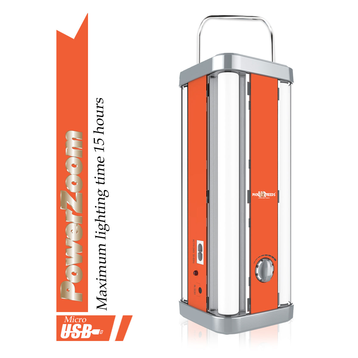 Pick Ur Needs High Range Rechargeable Home Emergency 4 Tube Lantern Light With Hanging Handle