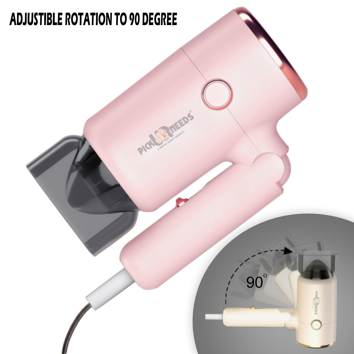 Pick Ur Needs Foldable Hair Dryer Stylish 2000W Professional Hot & Cold Hair Dryer with Handle Hair Dryer (2000 W, Green)