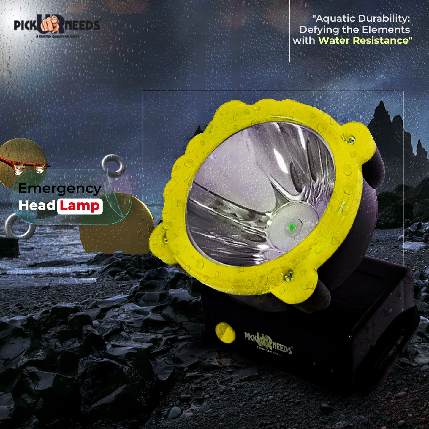 Pick Ur Needs Rechargeable 25W Head Light Laser LED Adjustable Head Lamp Torch Light 5 hrs Torch Emergency Light (Red)
