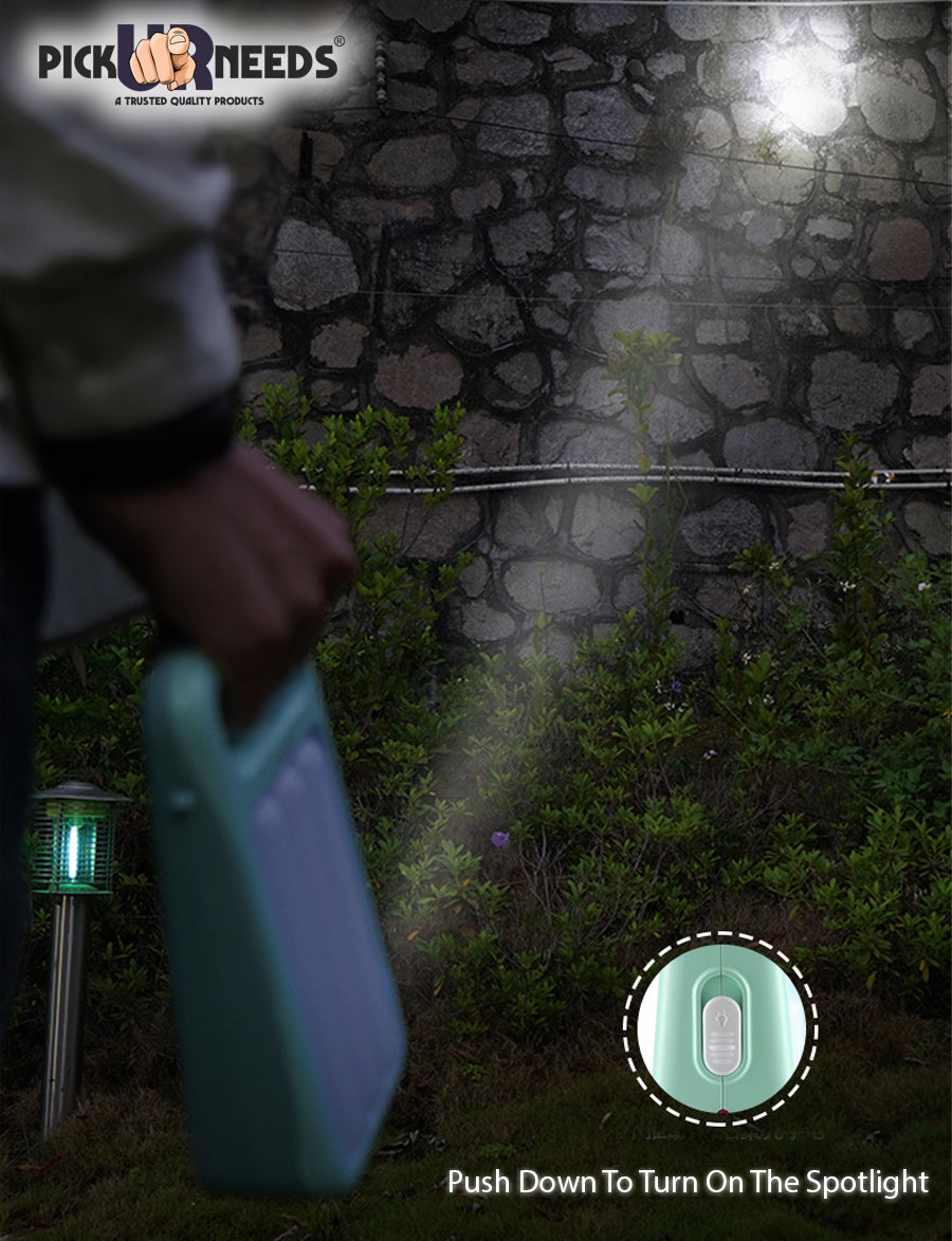 Pick Ur Needs 2 In 1 Rechargeable Led Home Emergency Tube Light With Spotlight 10 hrs 10 hrs Lantern Emergency Light (Blue)