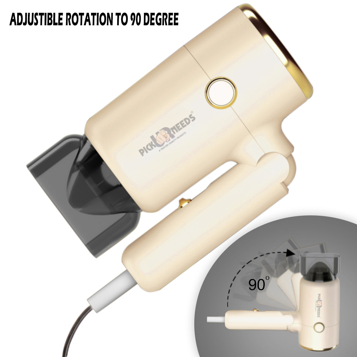 Pick Ur Needs Foldable Hair Dryer Stylish 2000W Professional Hot & Cold Hair Dryer with Handle Hair Dryer (2000 W, Green)
