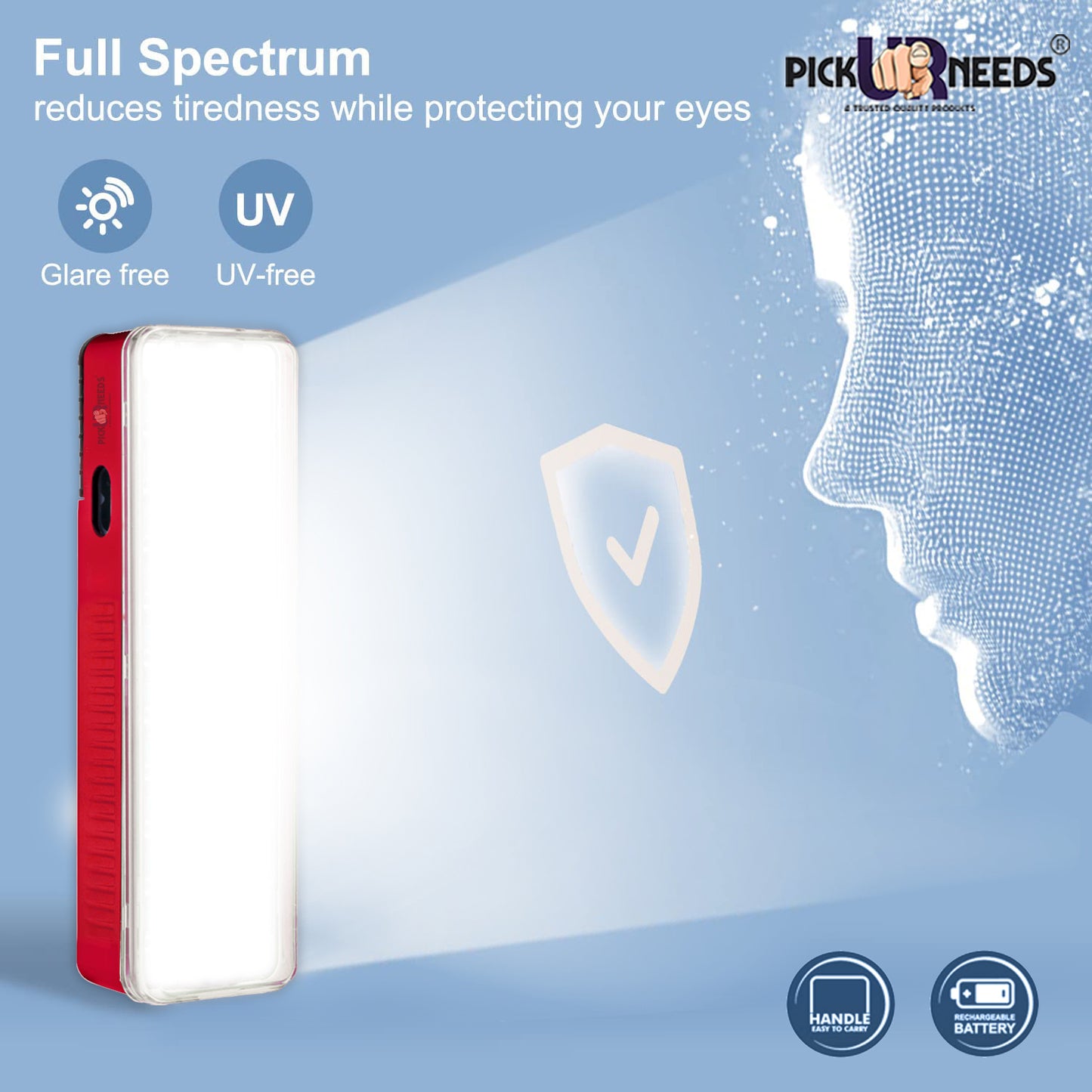 Pick Ur Needs Rechargeable High Quality 60 LED TUBE+SMD High-Bright LED 7 hrs Emergency Light