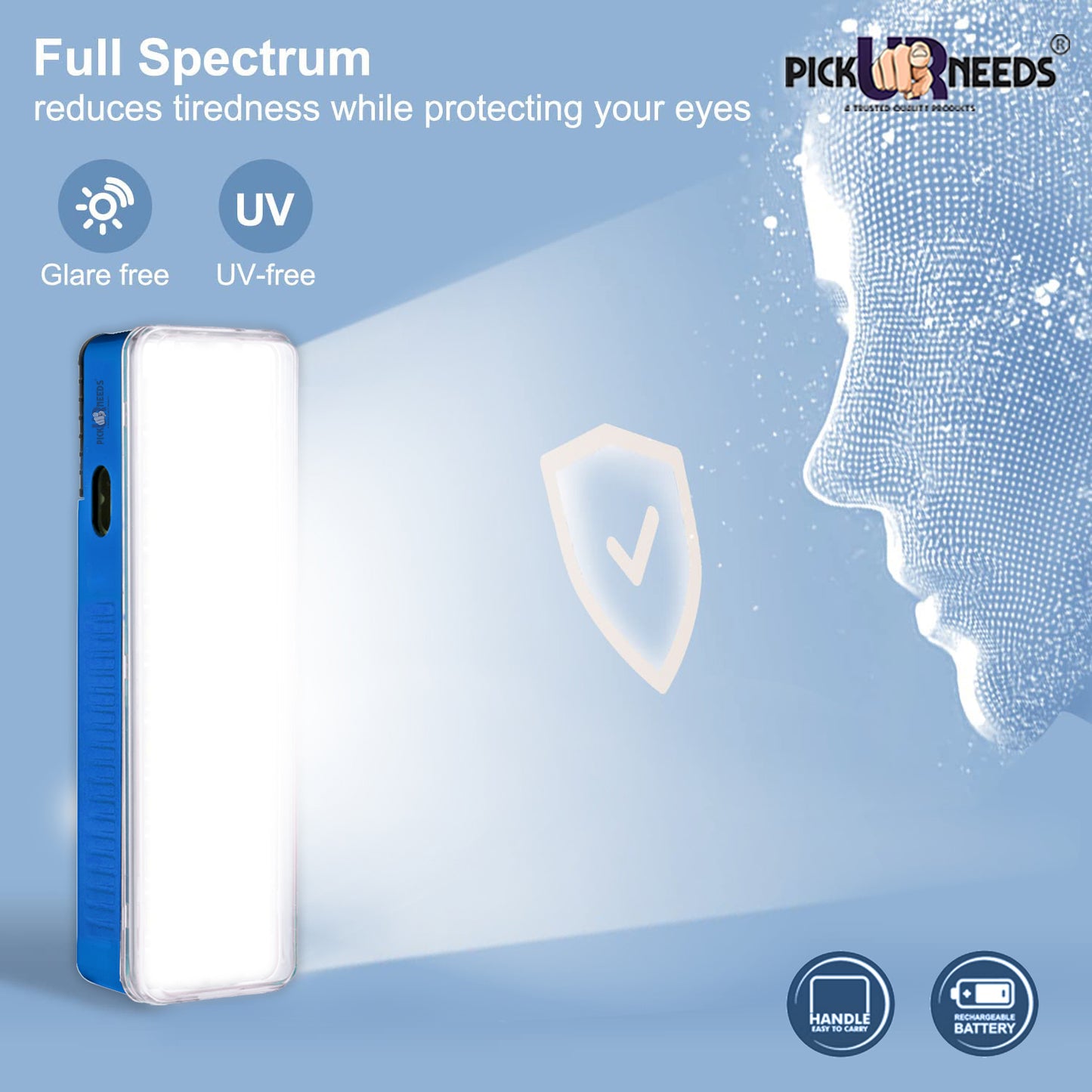 Pick Ur Needs Rechargeable High Quality 60 LED TUBE+SMD High-Bright LED 7 hrs Emergency Light