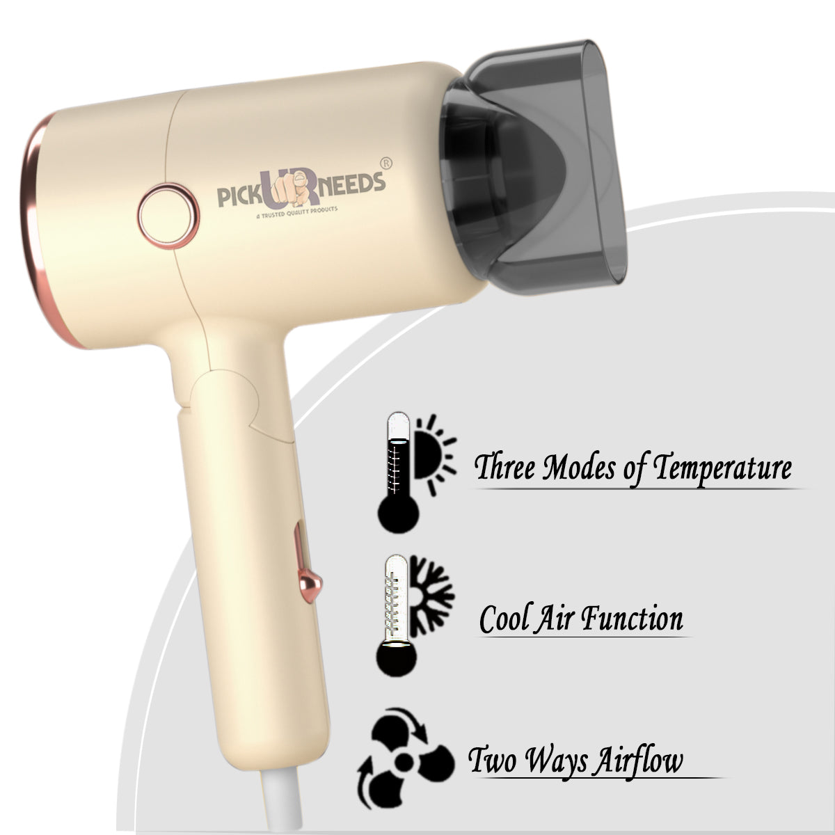 Pick Ur Needs Foldable Hair Dryer Stylish 2000W Professional Hot & Cold Hair Dryer with Handle Hair Dryer (2000 W, Green)