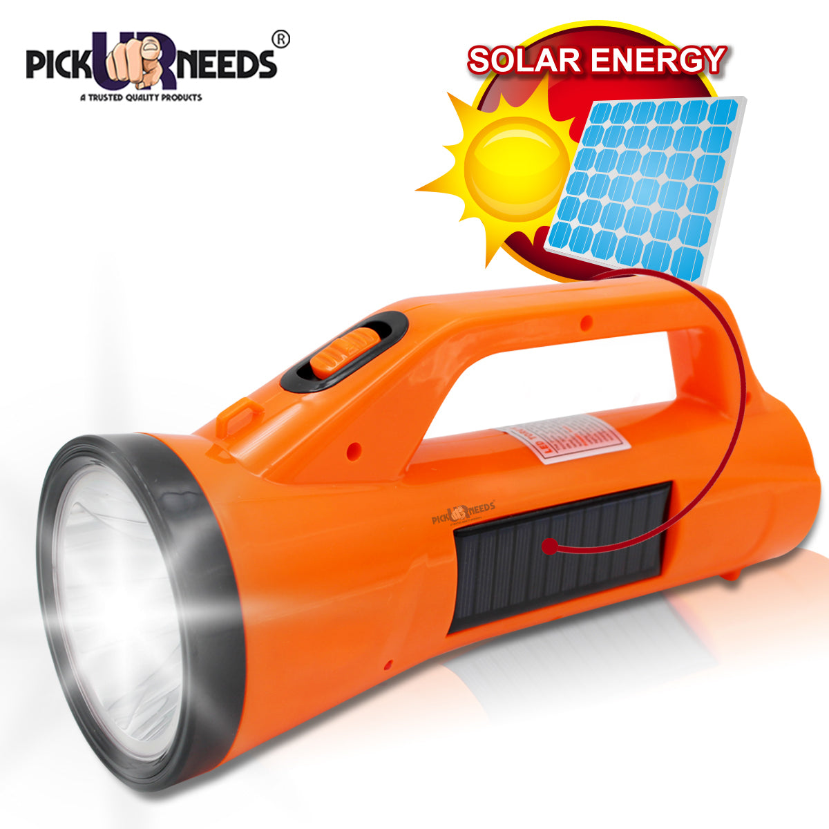 Pick Ur Needs Solar Power 20W Laser+24 SMD Side Emergency Long Range Rechargeable Torch Light Torch