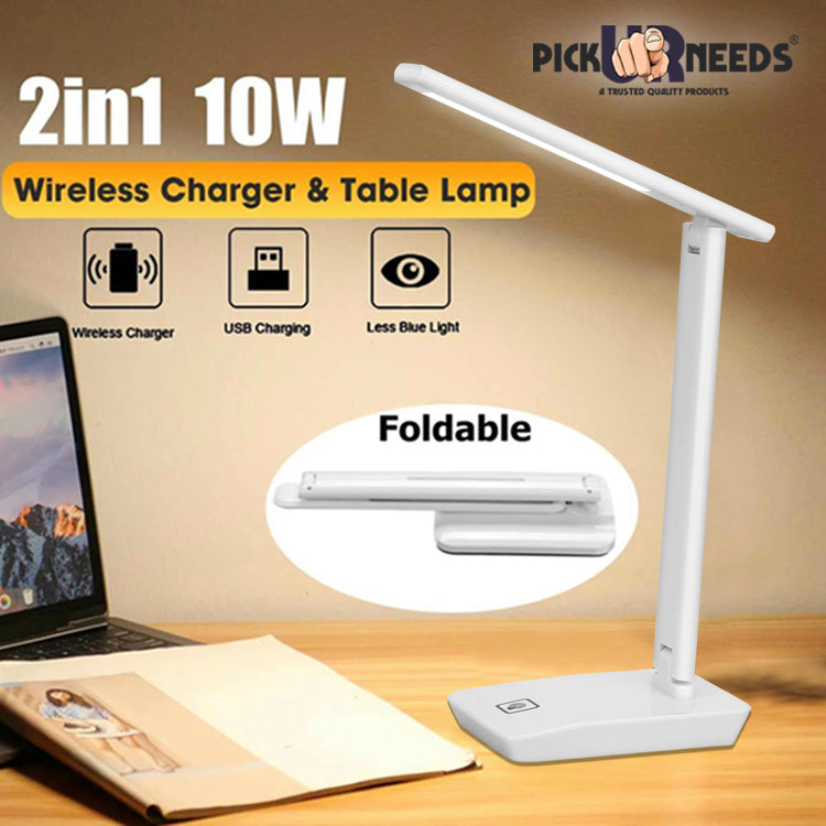 Pick Ur Needs Rocklight Rechargeable LED Touch On/Off Switch Table Lamp (White) Table Lamp (31 cm, White)