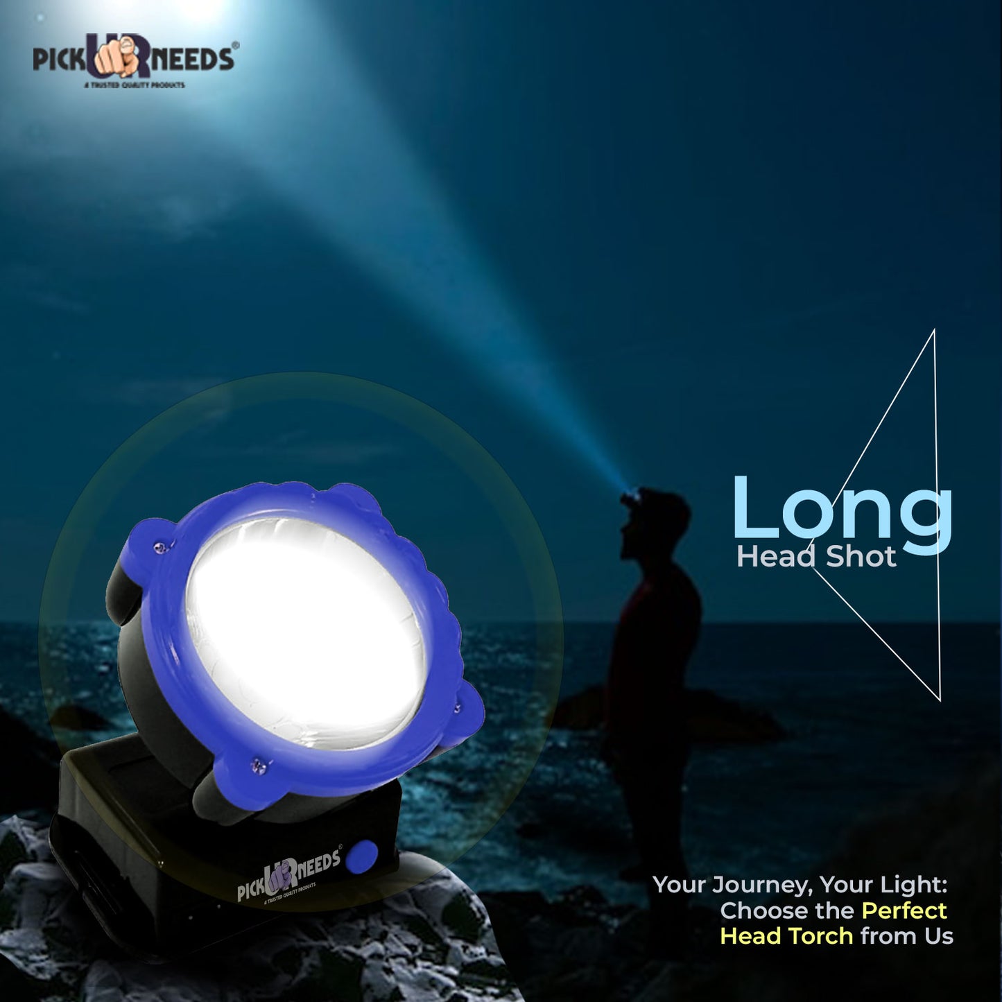 Pick Ur Needs Rechargeable 25W Head Light Laser LED Adjustable Head Lamp Torch Light 5 hrs Torch Emergency Light (Red)