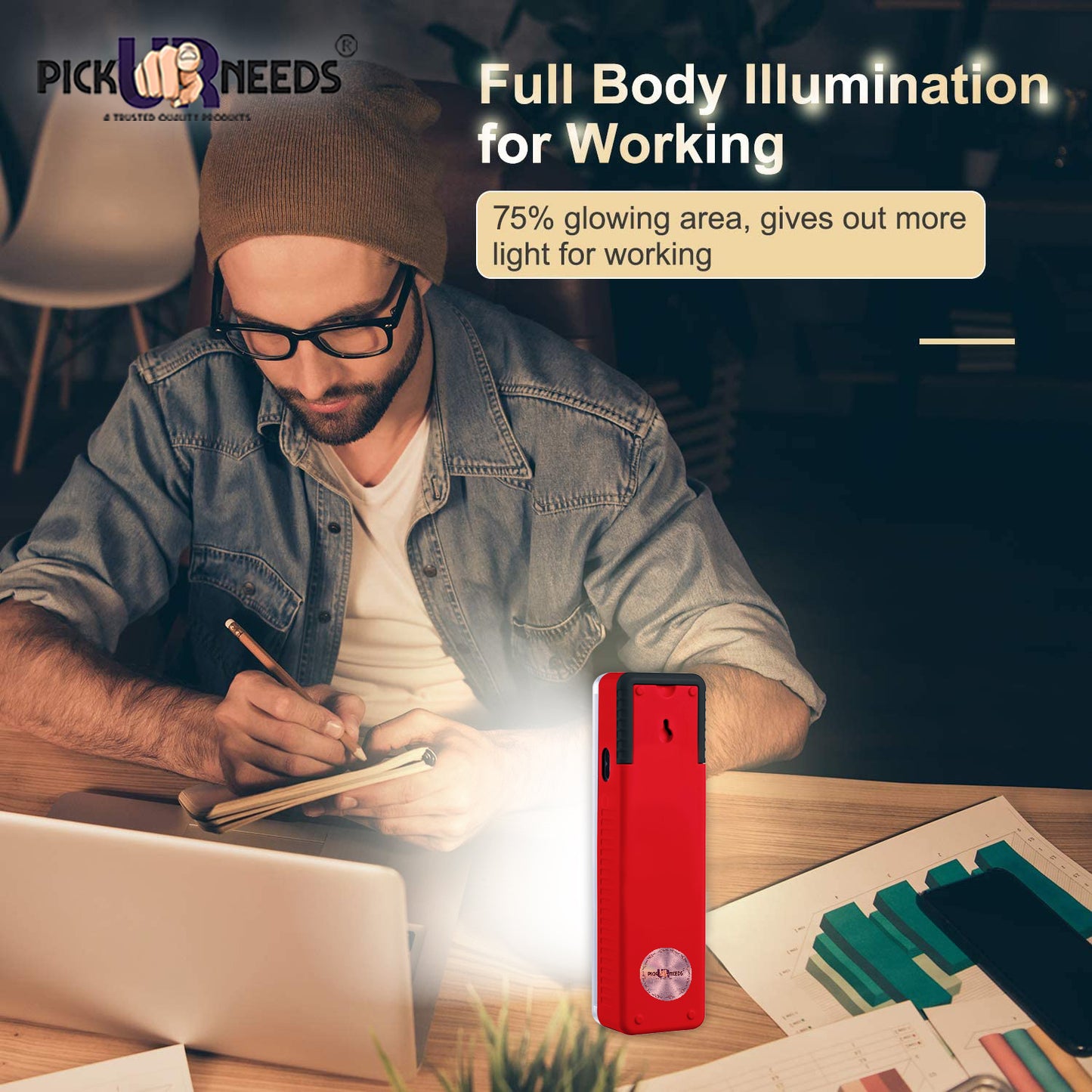 Pick Ur Needs Rechargeable High Quality 60 LED TUBE+SMD High-Bright LED 7 hrs Emergency Light
