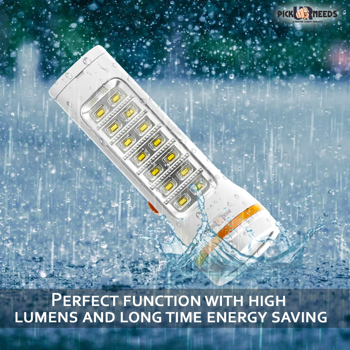 Pick Ur Needs Rechargeable 35W+14 SMD Emergency Long Range LED Torch Light With Slide charging 8 hrs Torch Emergency Light (Pack of 2)