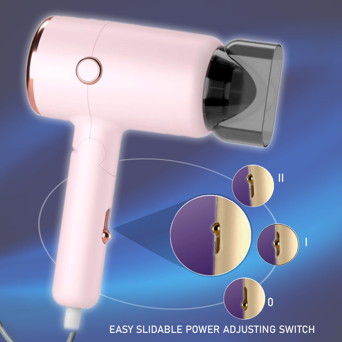 Pick Ur Needs Foldable Hair Dryer Stylish 2000W Professional Hot & Cold Hair Dryer with Handle Hair Dryer (2000 W, Green)