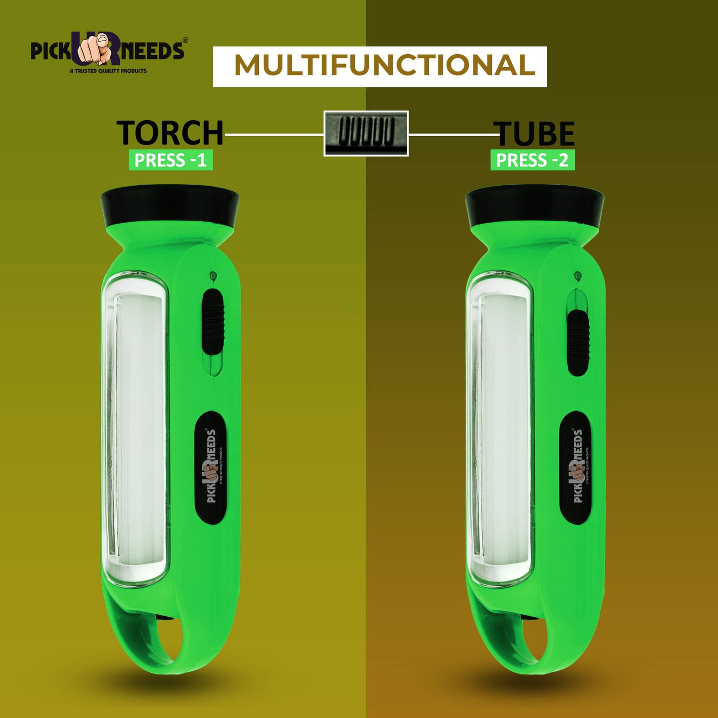Pick Ur Needs 3 in 1 LED Solar Rechargeable Emergency Lantern Lamp Torch Light 4 hrs Torch Light