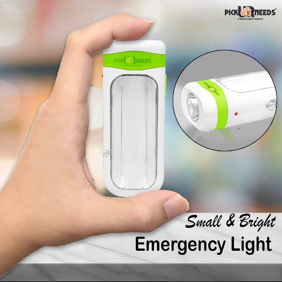 Pick Ur Needs Mini Home Emergency Rechargeable LED Floor Light Lamp with 4 hrs Lantern Emergency Light (Orange) Pack of 2
