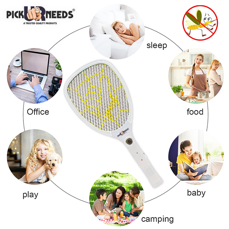 Mosquito Bat by Pick Ur Needs Racquet Rechargeable Electric Insect Killer Indoor, Outdoor