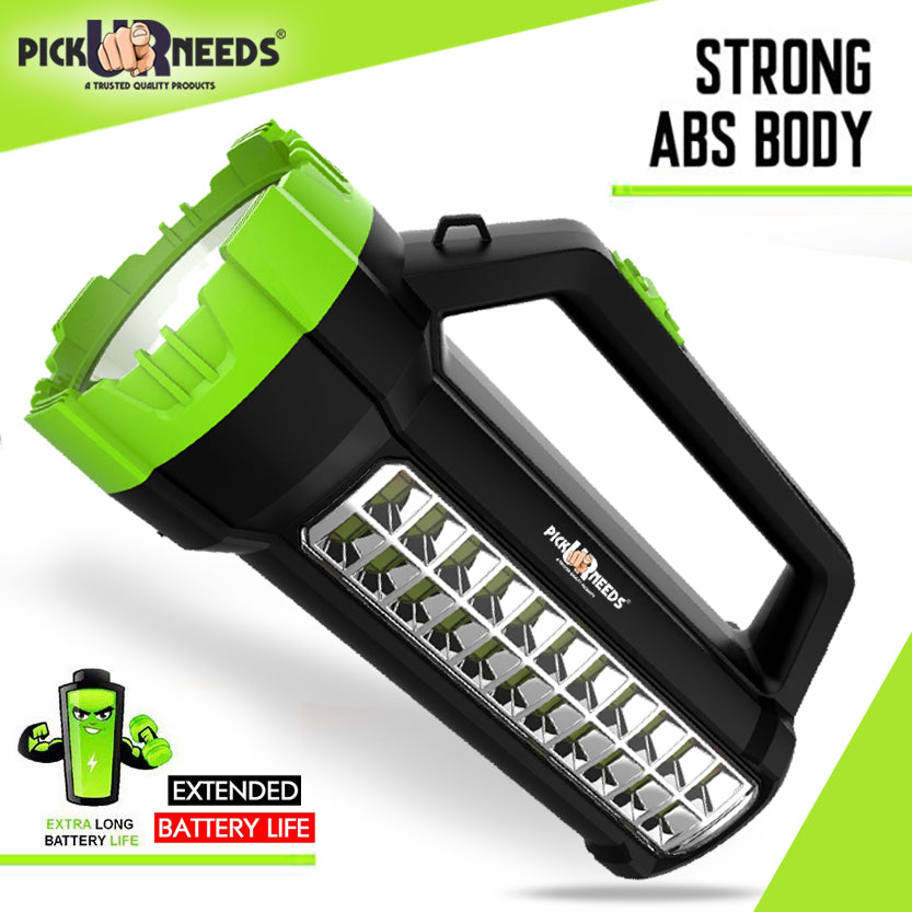 Pick Ur Needs Rechargeable 75W+22SMD Emergency LED Long Range Waterproof Torch Light With 5 hrs Torch Emergency Light
