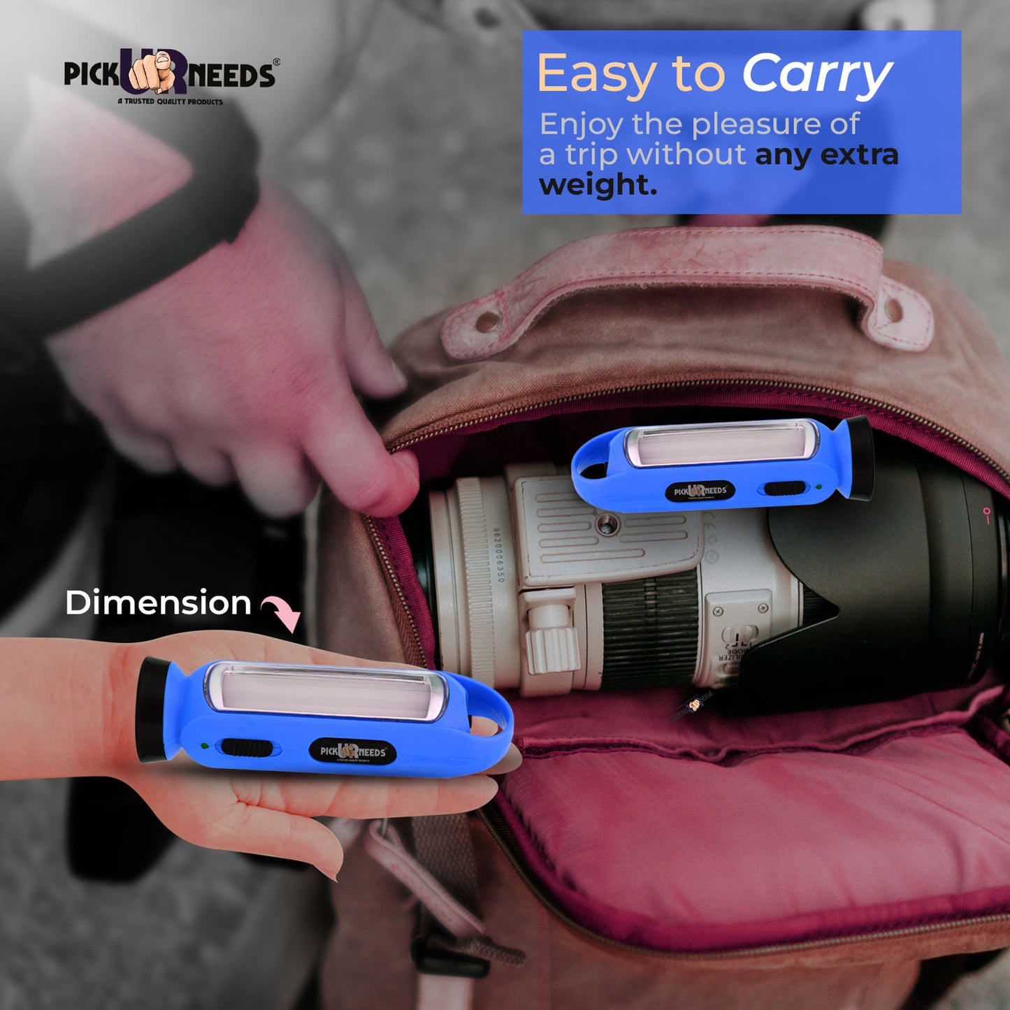 Pick Ur Needs 3 in 1 LED Solar Rechargeable Emergency Lantern Lamp Torch Light 4 hrs Torch Light