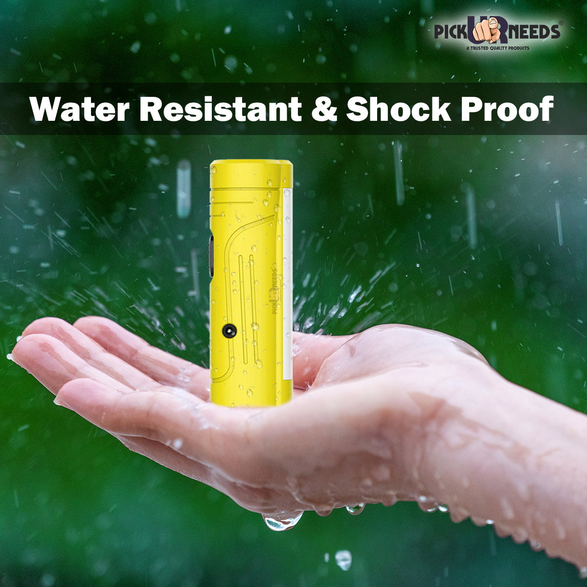 Pick Ur Needs Rechargeable Mini Pocket LED 25W Flashlight Torch With Emergency Side Tube Light 3 hrs Torch Emergency Light (Yellow)