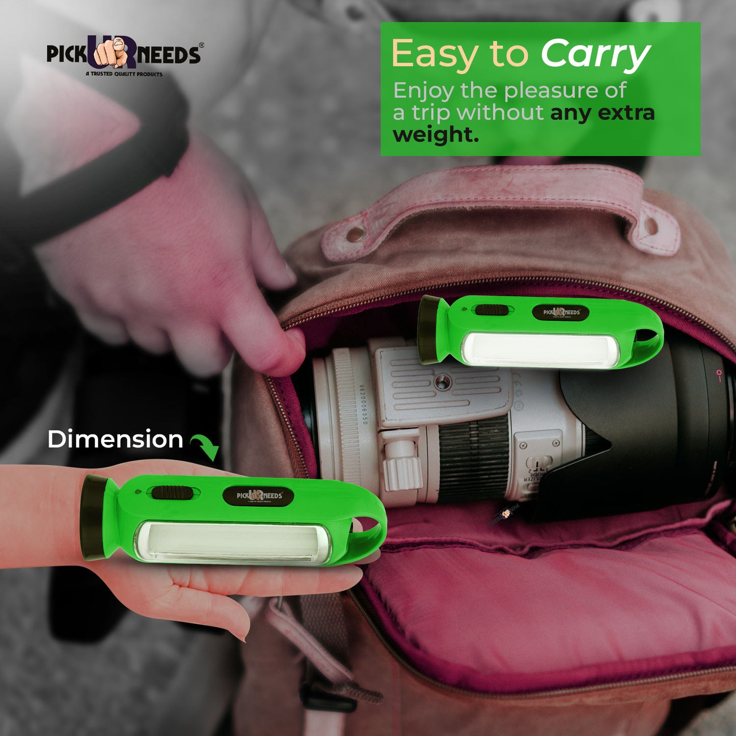 Pick Ur Needs 3 in 1 LED Solar Rechargeable Emergency Lantern Lamp Torch Light 4 hrs Torch Light