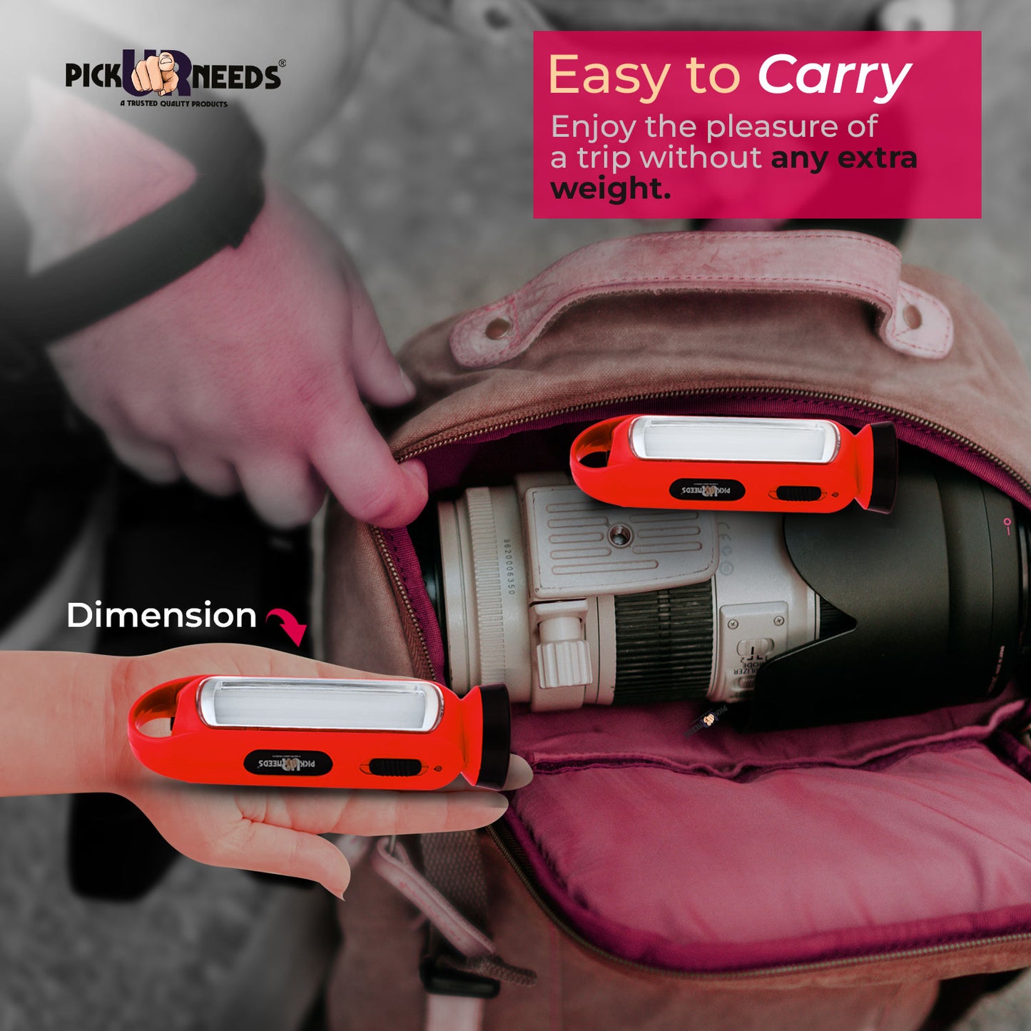 Pick Ur Needs 3 in 1 LED Solar Rechargeable Emergency Lantern Lamp Torch Light 4 hrs Torch Light