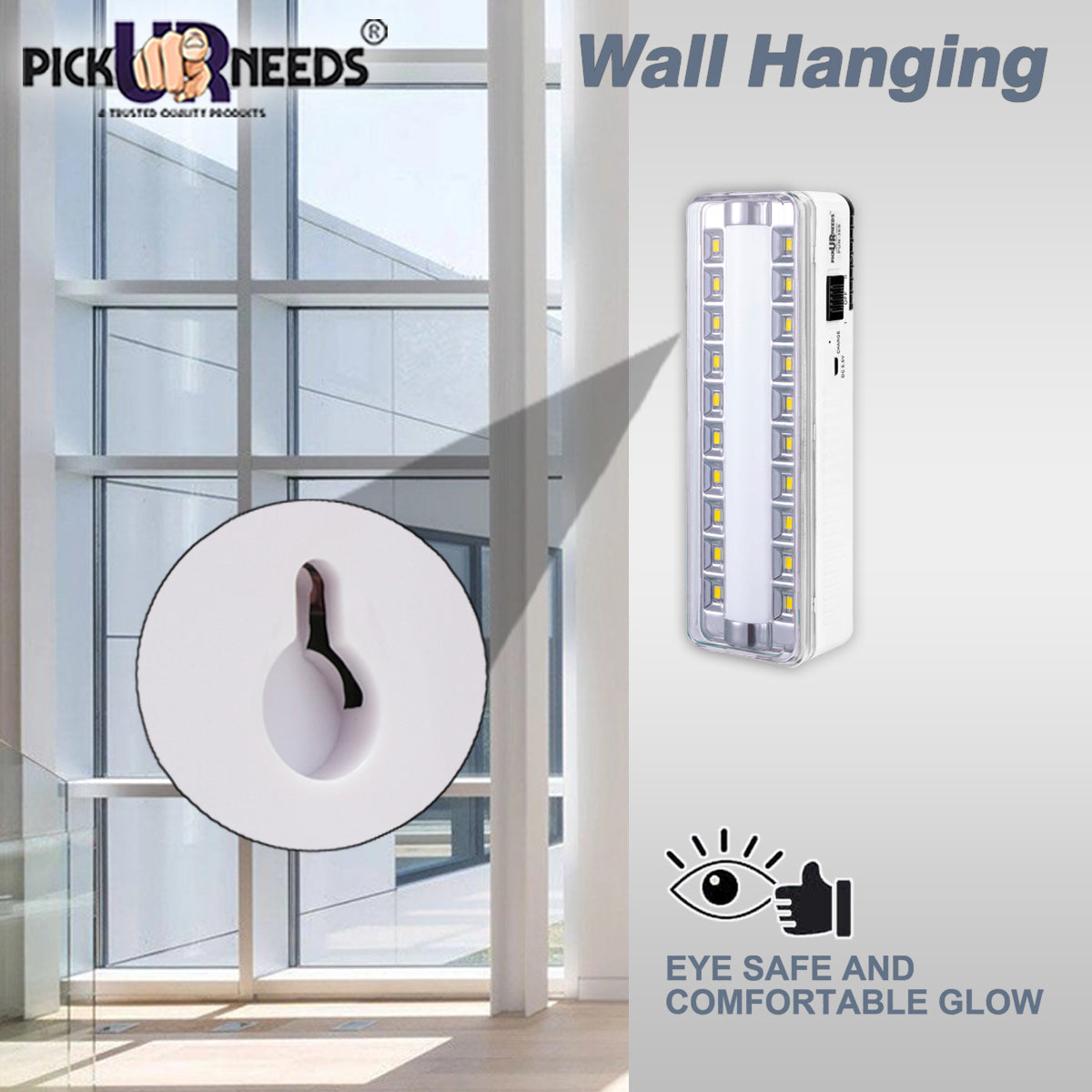 Pick Ur Needs Rechargeable High Quality 60 LED TUBE+SMD High-Bright LED 7 hrs Emergency Light