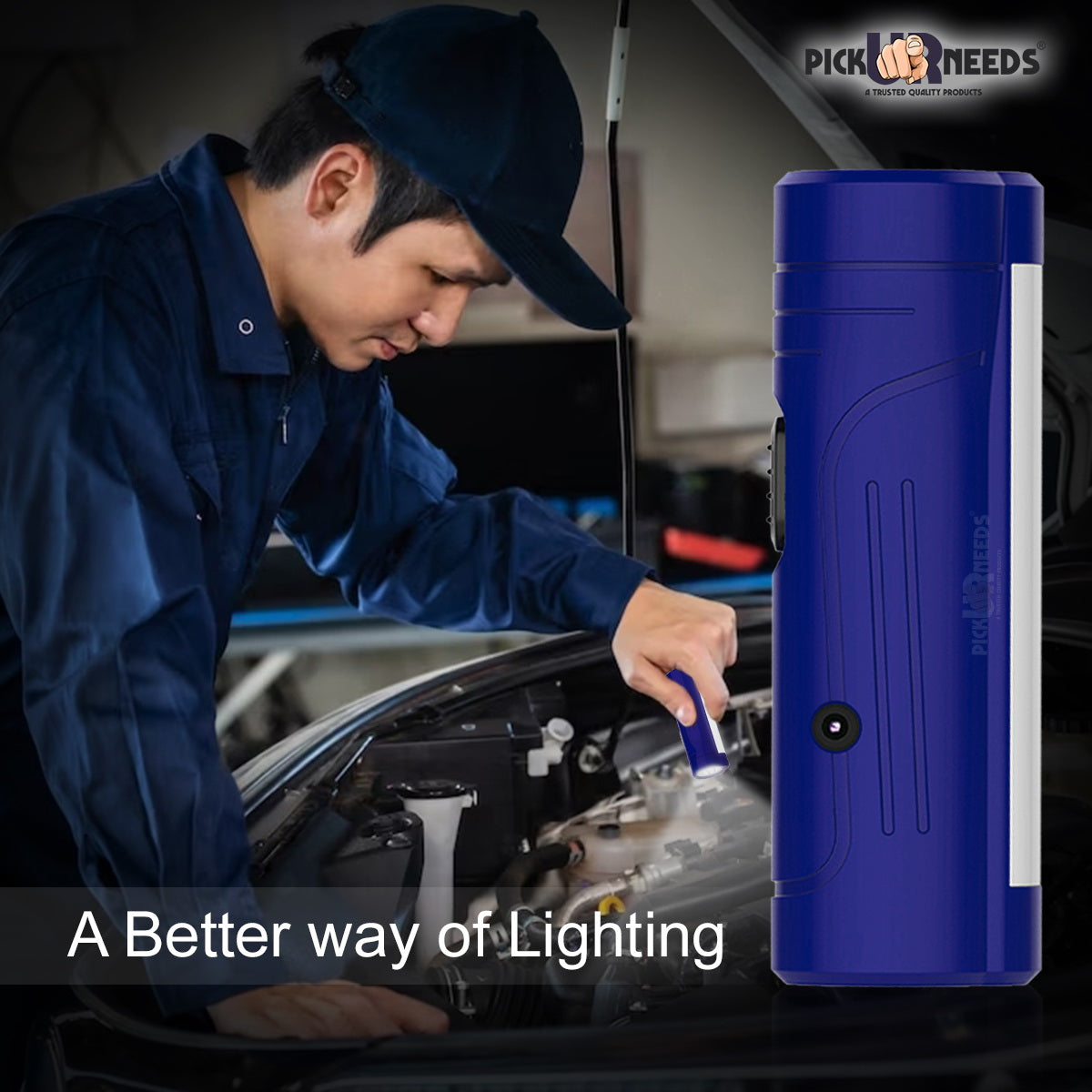 Pick Ur Needs Rechargeable Mini Pocket LED 25W Flashlight Torch With Emergency Side Tube Light 3 hrs Torch Emergency Light (Yellow)