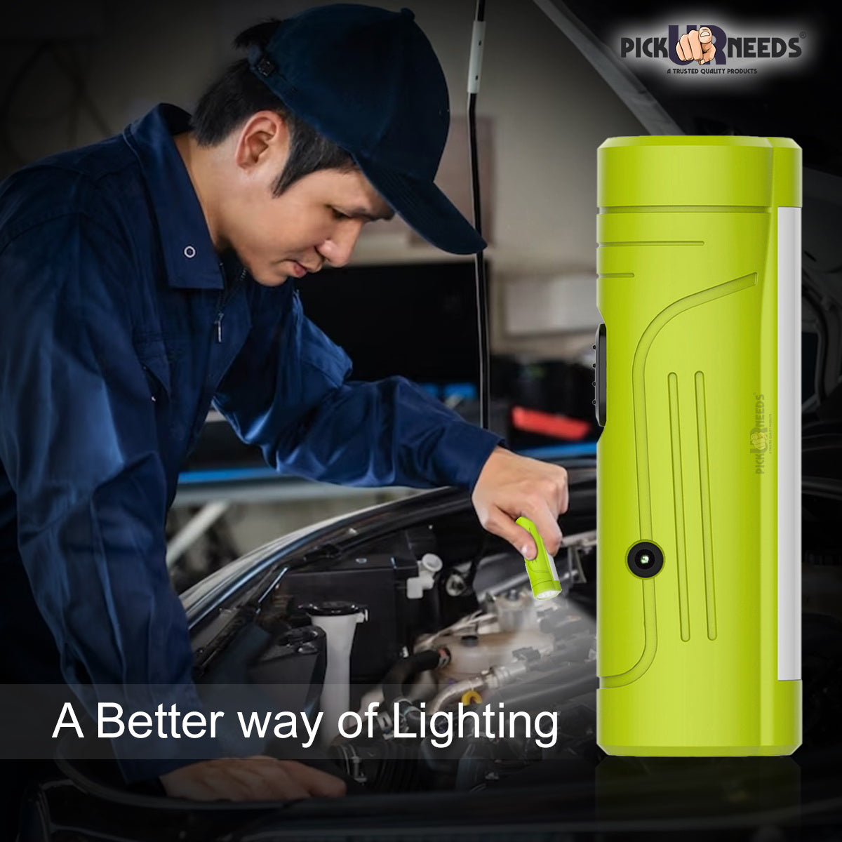 Pick Ur Needs Rechargeable Mini Pocket LED 25W Flashlight Torch With Emergency Side Tube Light 3 hrs Torch Emergency Light (Yellow)