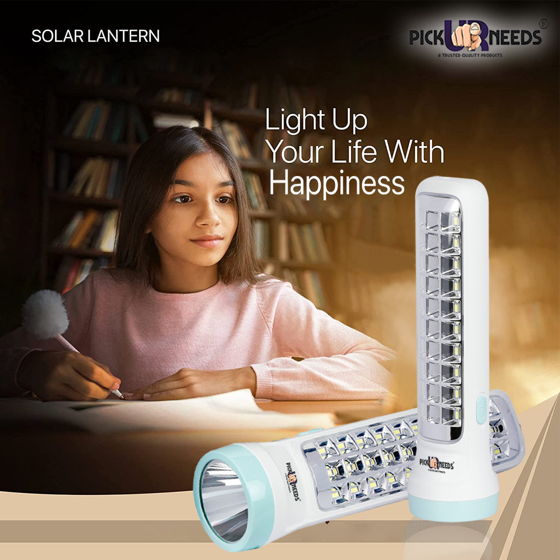 Pick Ur Needs Dual Mode Power Full Led Rechargeable Long Range Torch With Side Emergency 30 Led 6 hrs Torch Emergency Light (White)