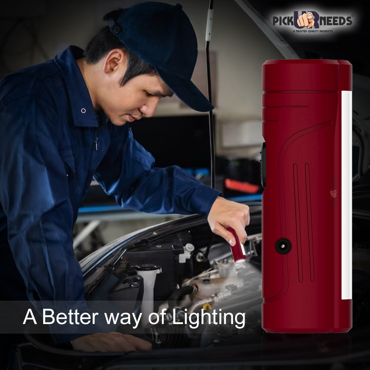 Pick Ur Needs Rechargeable Mini Pocket LED 25W Flashlight Torch With Emergency Side Tube Light 3 hrs Torch Emergency Light (Yellow)