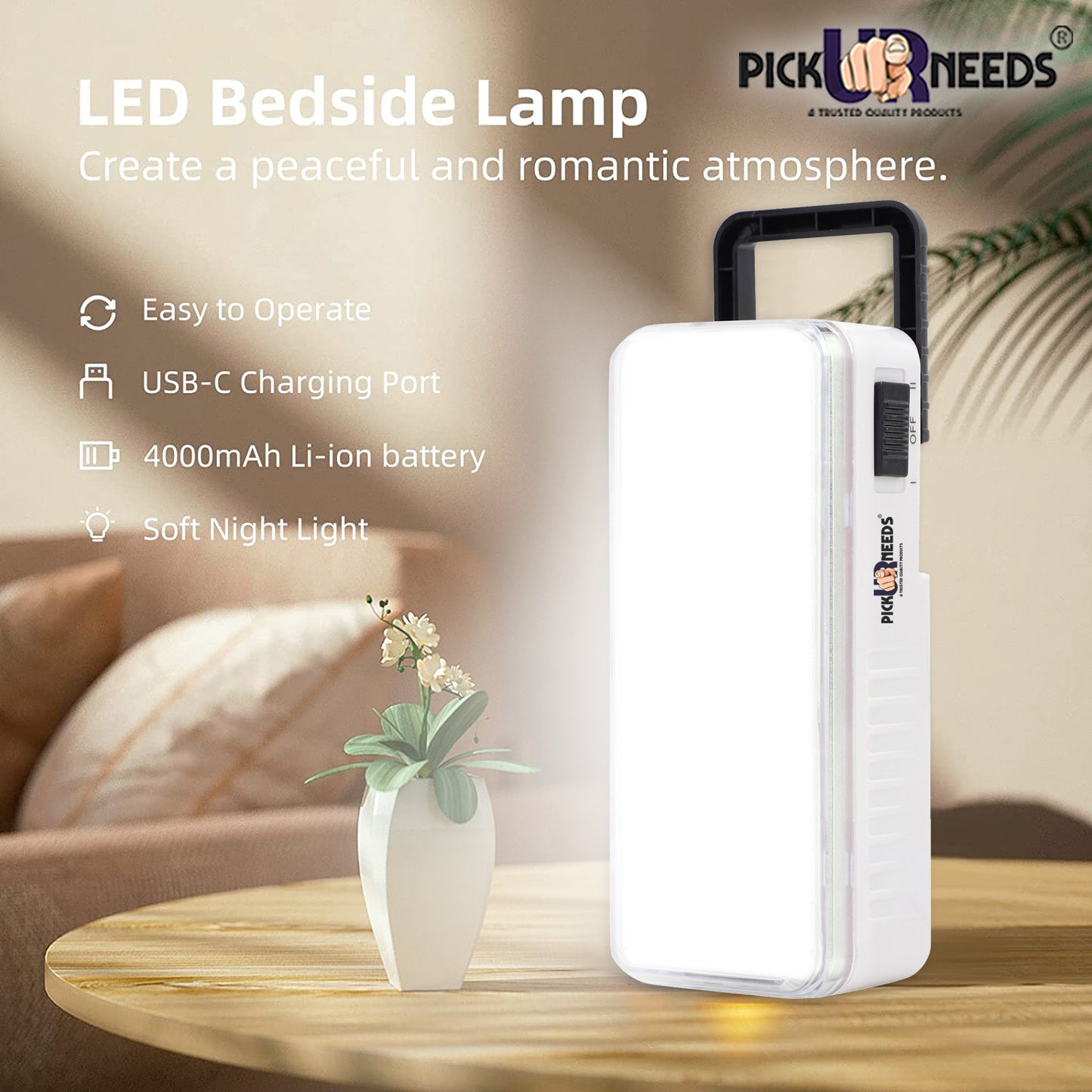 Pick Ur Needs High-Bright 36 LED with Rechargeable Emergency Floor Lantern Lamp Light