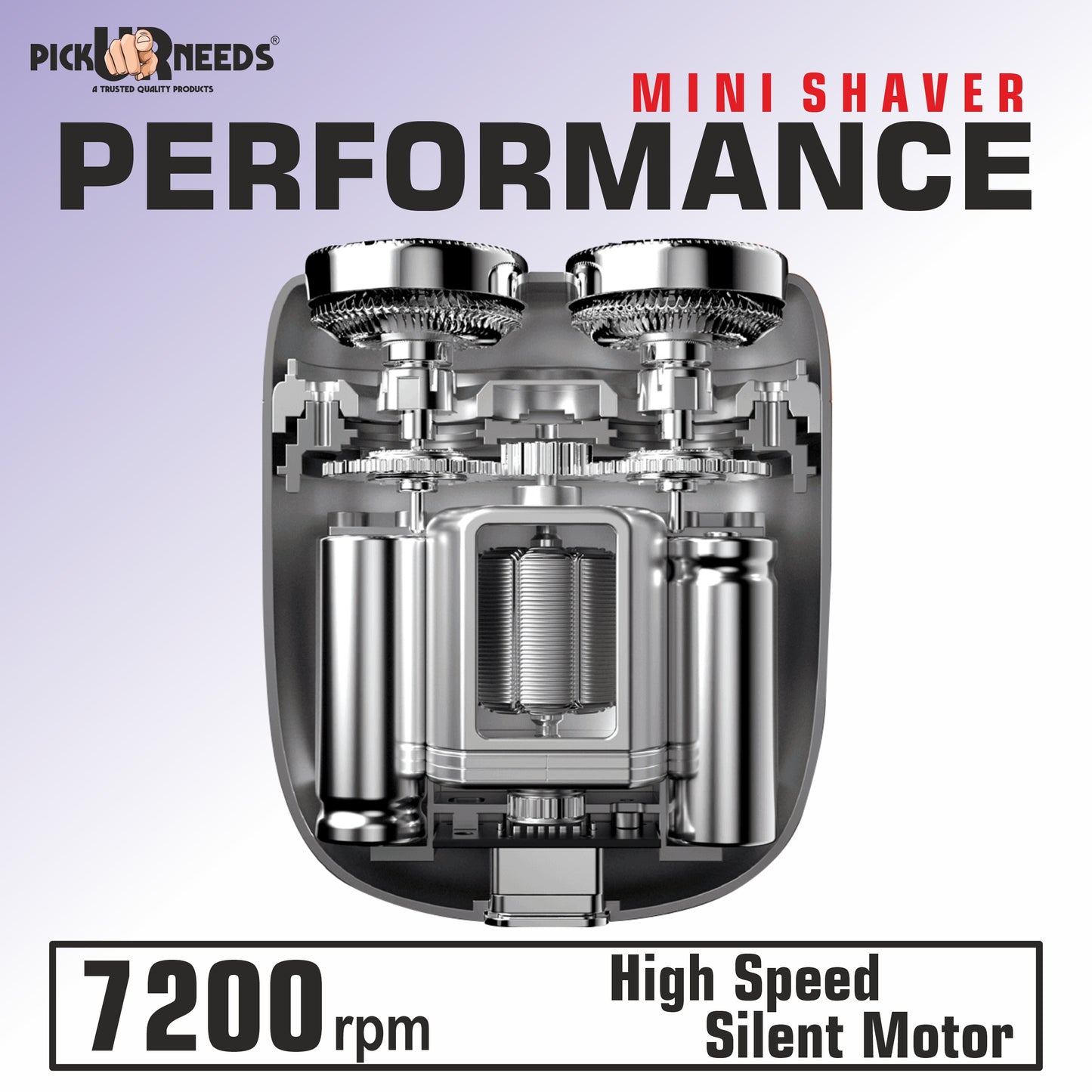 Pick Ur Needs Shaver/Trimmer With Reachargeable 500 mAh Battery Ultra Thin Shaver Trimmer 45 min Runtime 1 Length Settings (Black, Green)