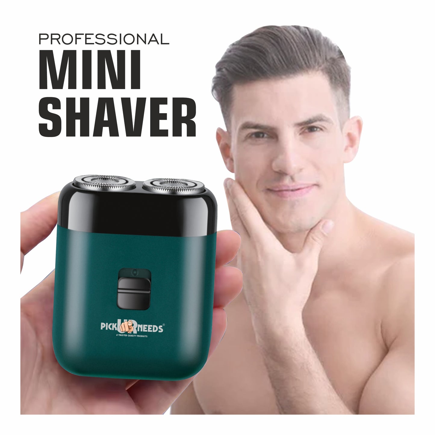 Pick Ur Needs Shaver/Trimmer With Reachargeable 500 mAh Battery Ultra Thin Shaver Trimmer 45 min Runtime 1 Length Settings (Black, Green)