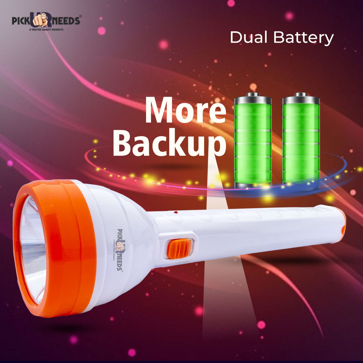 Pick Ur Needs LED Rechargeable 2 In 1 Home Emergency 50W+Long Tube Search Torch Light With 8 hrs Torch Emergency Light (Grey)