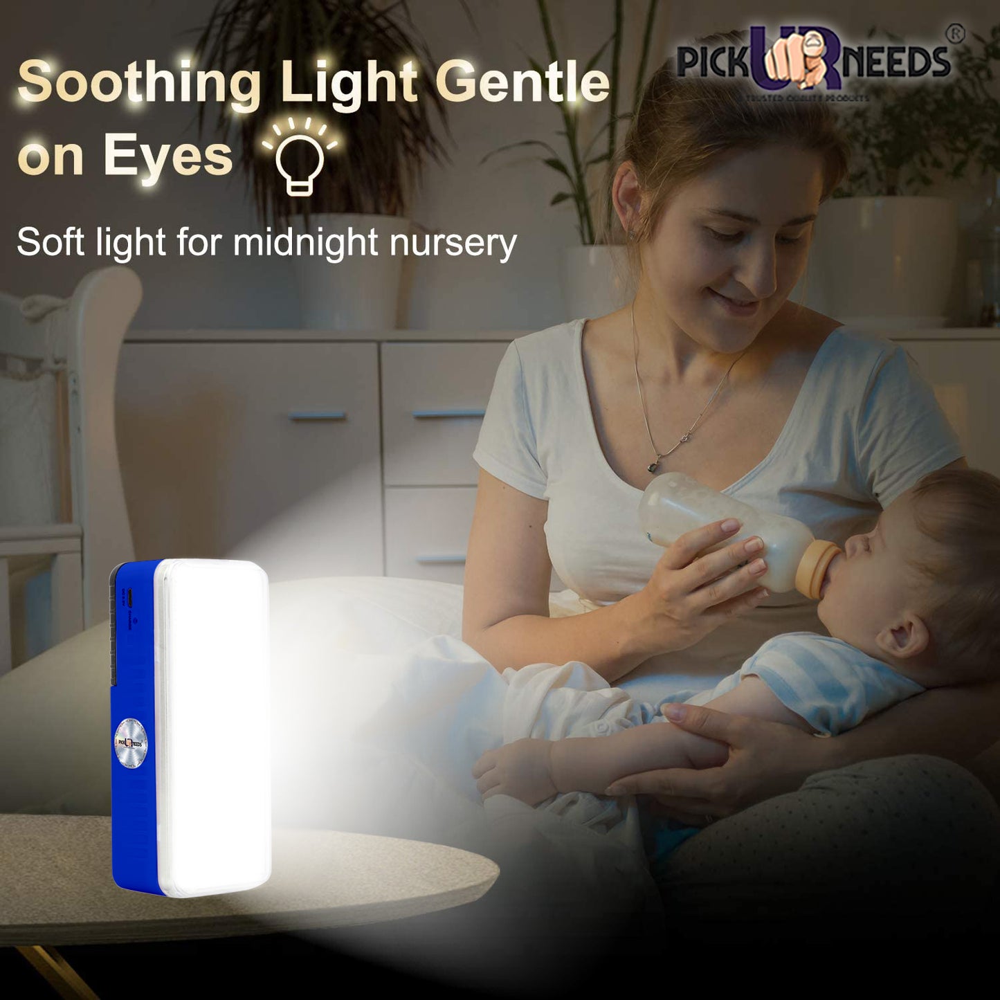 Pick Ur Needs Rechargeable Home Emergency Floor Lamp Charging 36 LED Lantern Light 5 hrs Lantern Emergency Light (White)