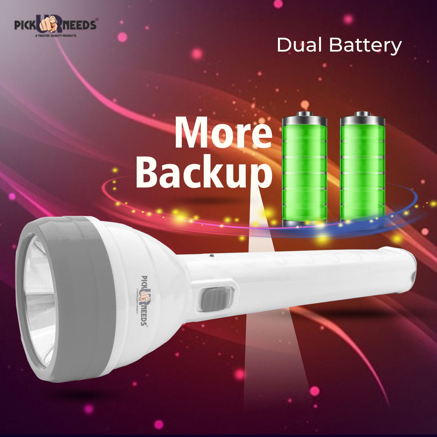 Pick Ur Needs LED Rechargeable 2 In 1 Home Emergency 50W+Long Tube Search Torch Light With 8 hrs Torch Emergency Light (Grey)
