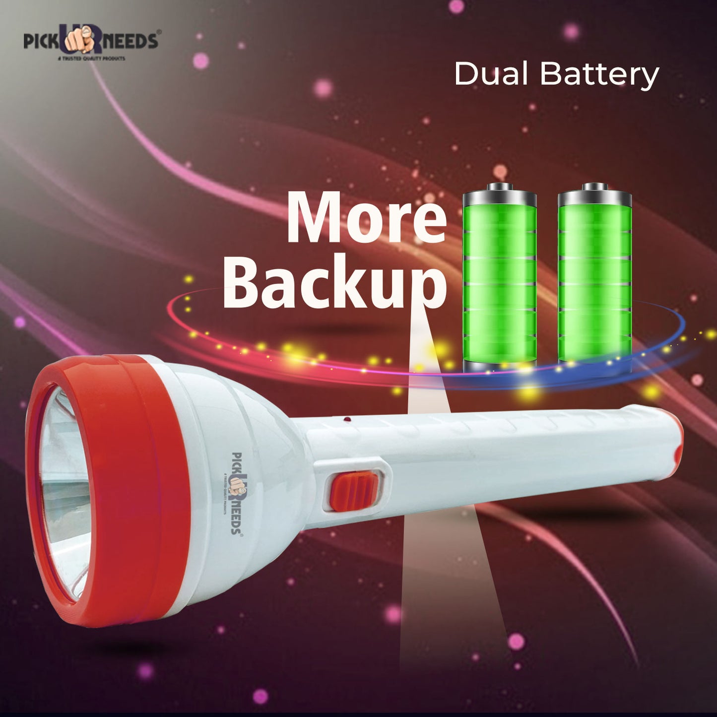 Pick Ur Needs LED Rechargeable 2 In 1 Home Emergency 50W+Long Tube Search Torch Light With 8 hrs Torch Emergency Light (Grey)