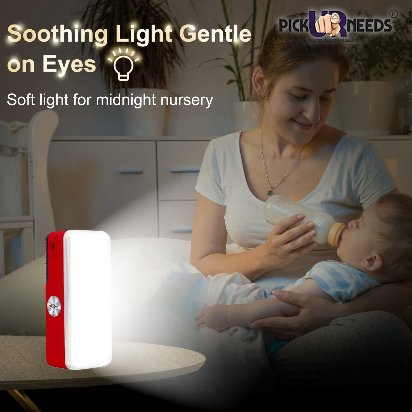 Pick Ur Needs Rechargeable Home Emergency Floor Lamp Charging 36 LED Lantern Light 5 hrs Lantern Emergency Light (White)