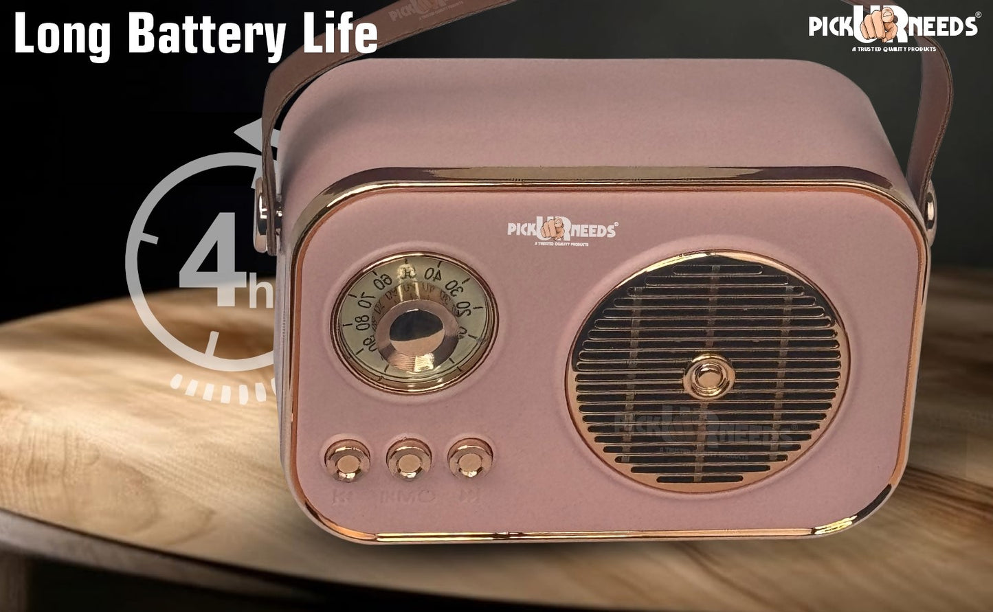 Pick Ur Needs Portable Wireless Bluetooth Speaker With Premium Design TF Card/ USB Support TWS 5 W Bluetooth Speaker (Cream, 5.0 Channel)