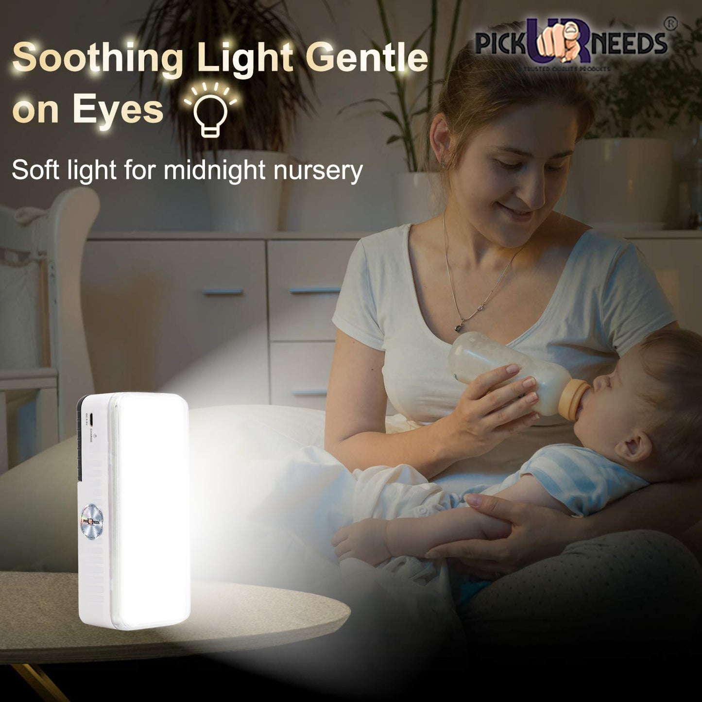 Pick Ur Needs Rechargeable Home Emergency Floor Lamp Charging 36 LED Lantern Light 5 hrs Lantern Emergency Light (White)