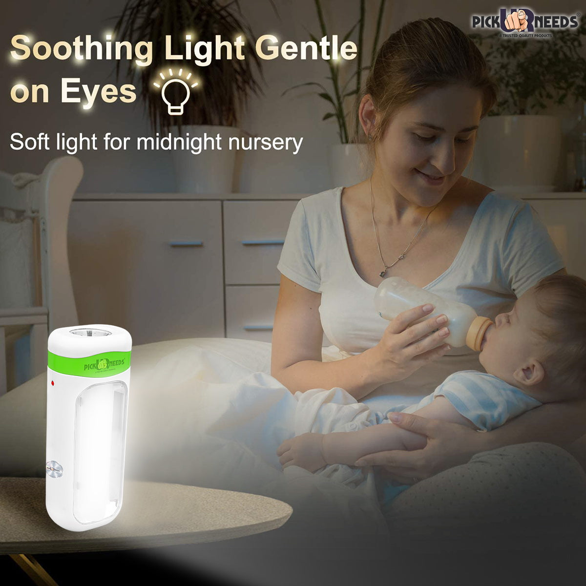 Pick Ur Needs Mini Home Emergency Rechargeable LED Floor Light Lamp with 4 hrs Lantern Emergency Light (Orange) Pack of 2