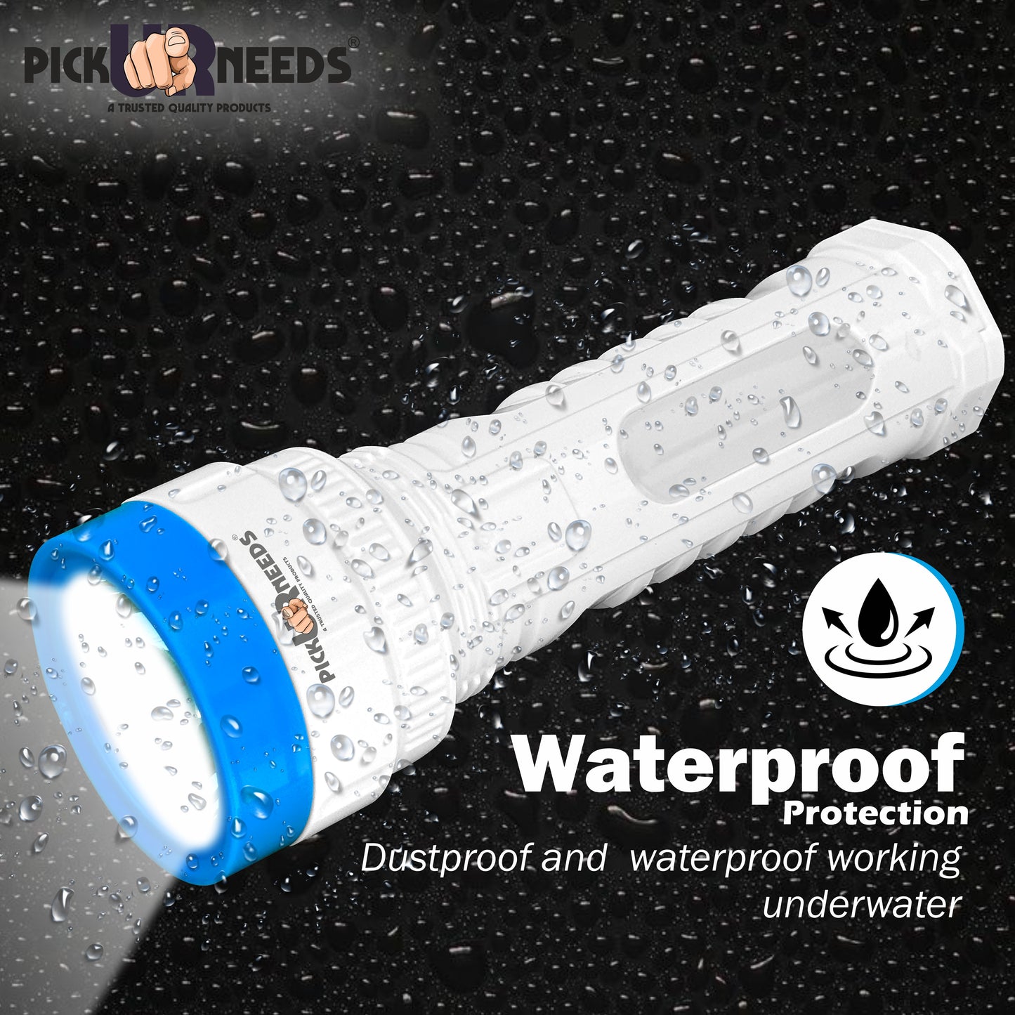 Pick Ur Needs Rechargeable Mini Pocket LED 25W Flashlight Torch With Emergency Side Tube Light