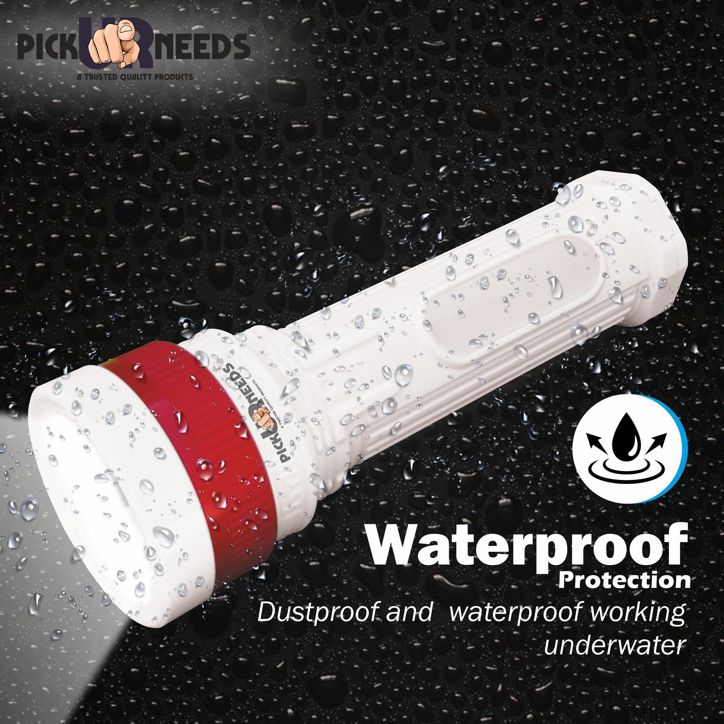 Pick Ur Needs Rechargeable Mini Pocket LED 25W Flashlight Torch With Emergency Side Tube Light