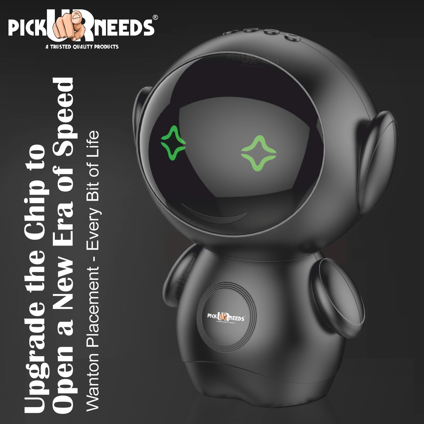 Pick Ur Needs Rechargeable Bluetooth Speaker with 1200mAh Battery β Portable Wireless Audio, FM Radio, USB/TF Card Support, TWS Pairing (White)